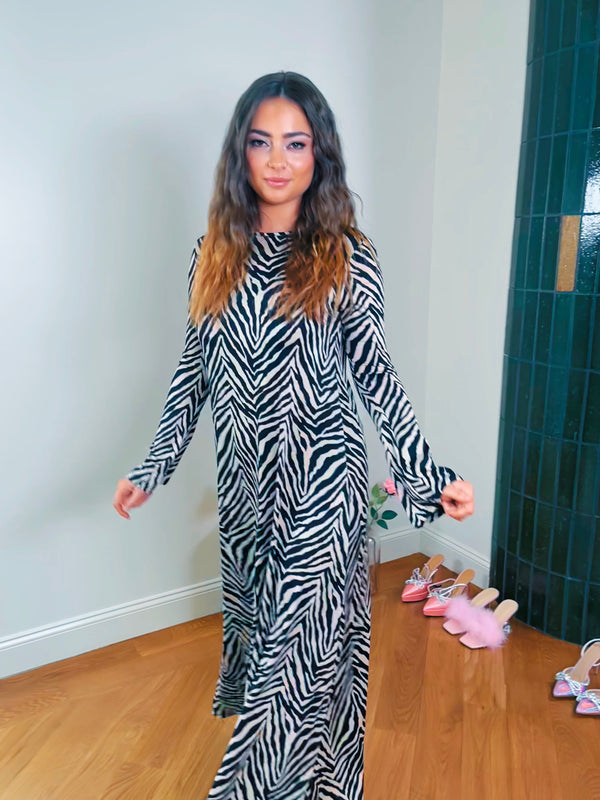 Catalina Dress- Zebra Print