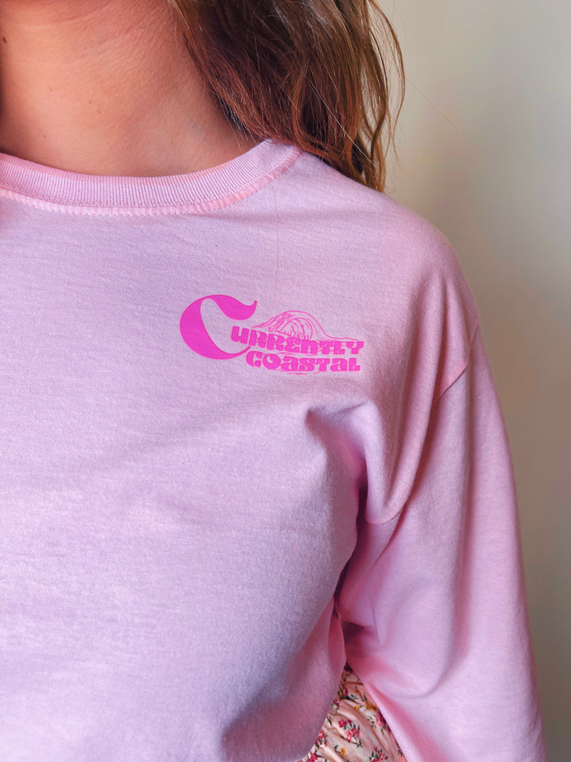 Cropped Logo T-shirt- Pink